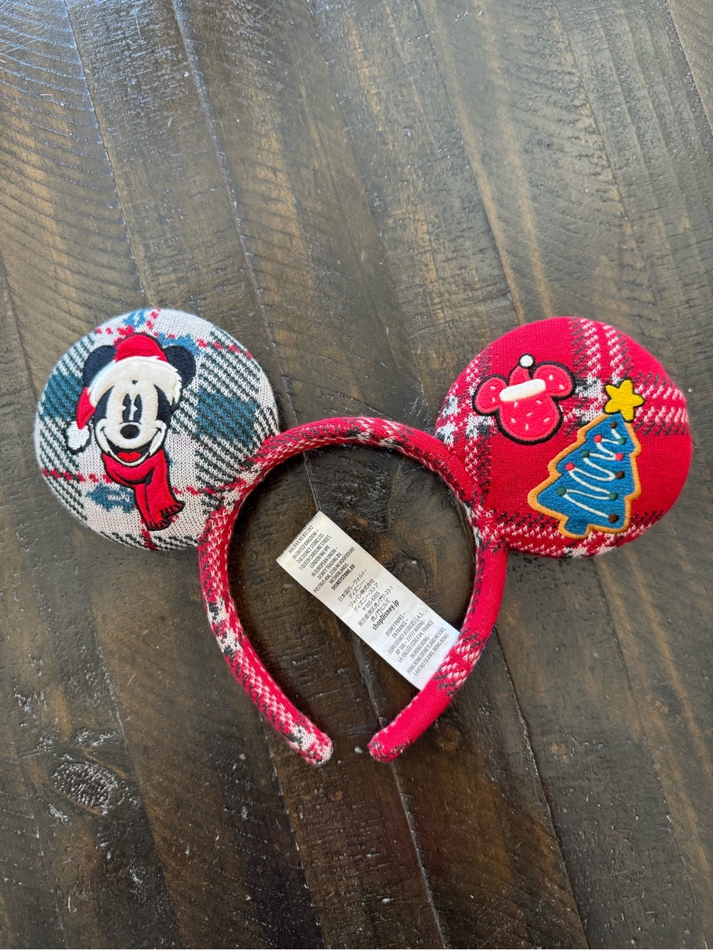 Disney Plaid Red Mickey Disney Ears